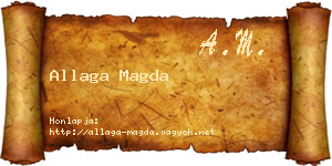 Allaga Magda névjegykártya